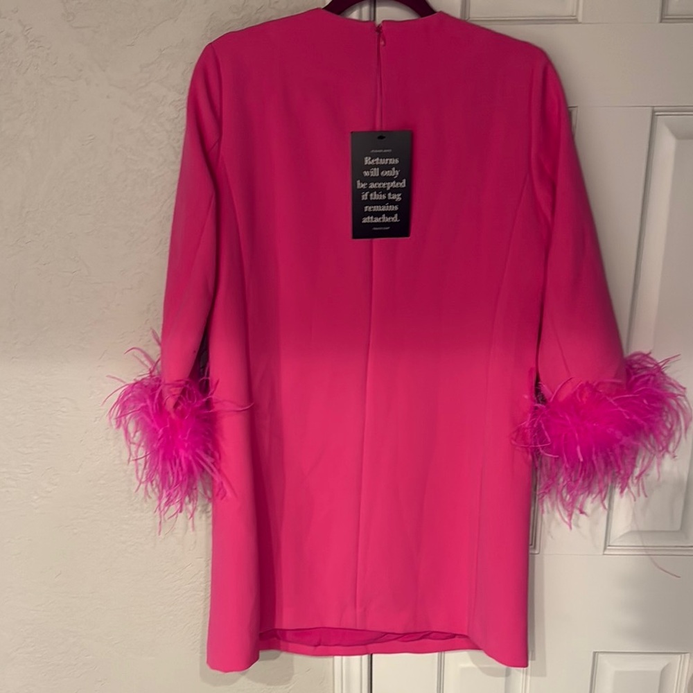 TUCKERNUCK PINK FEATHER DRESS - Picture 2 of 4